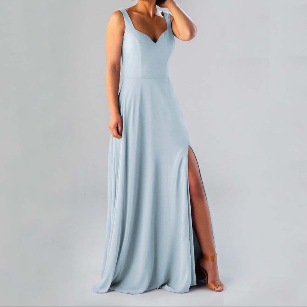 Kennedy Blue Bridesmaids Dress in “Sky Blue” Size 4